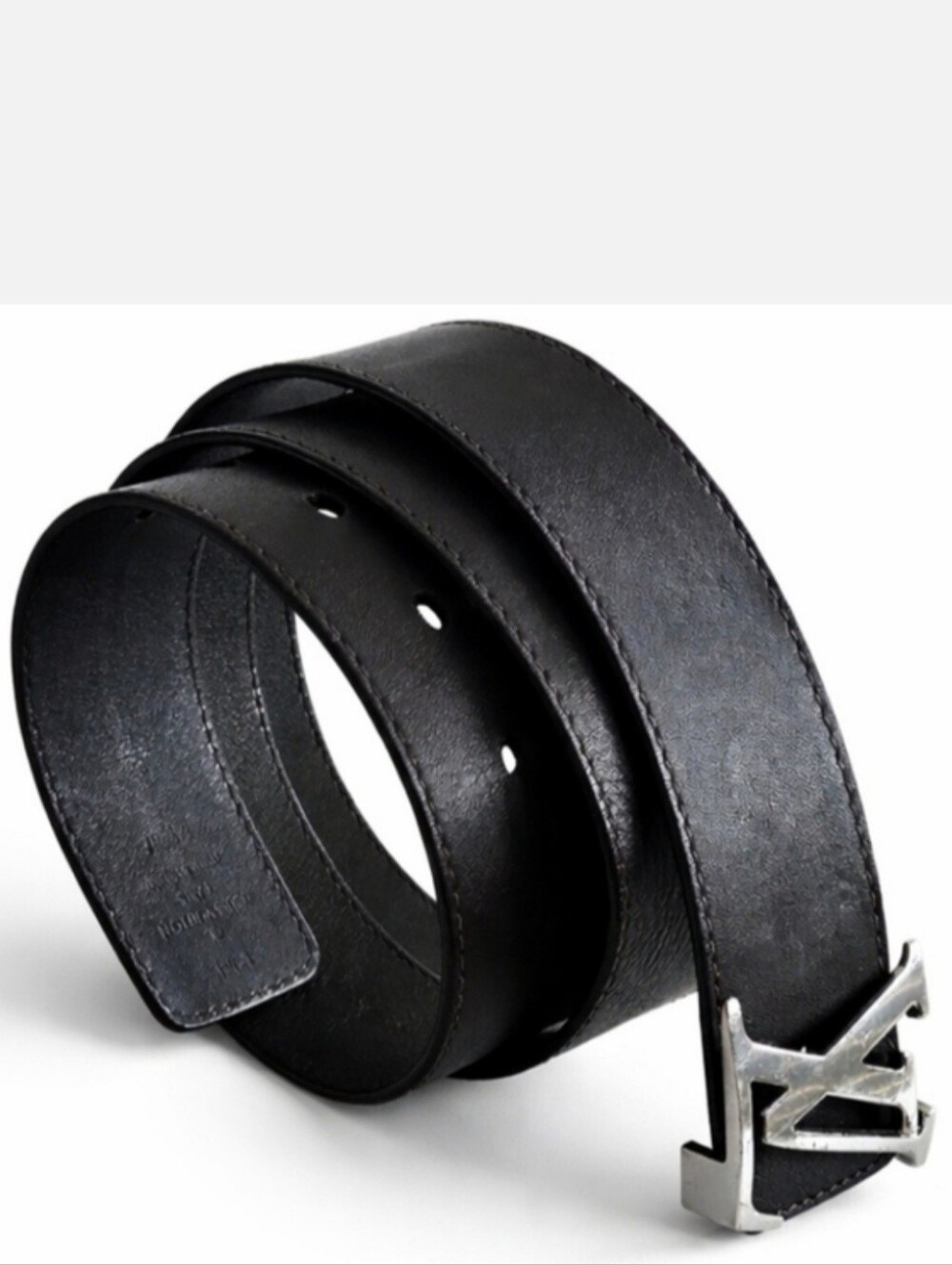Louis Vuitton Black/Dark Brown Reversible Leather Belt 85/34